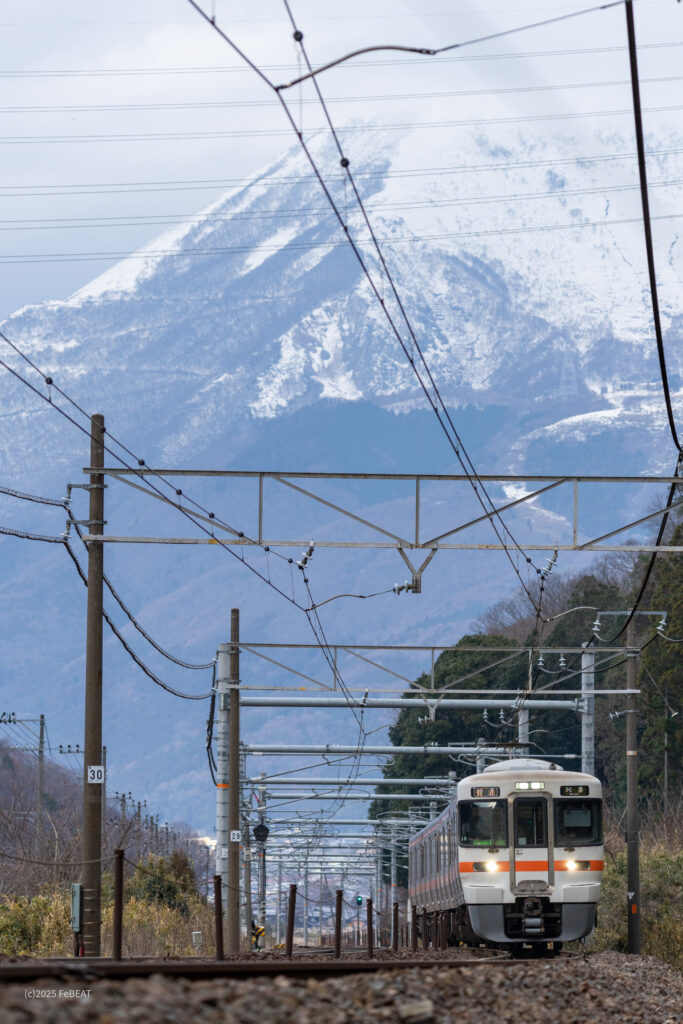 東海道本線を近江長岡から醒ヶ井へと走る313系