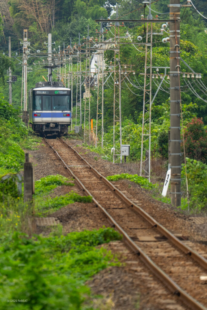 上毛電鉄上毛線を新川から新里へと走る800形