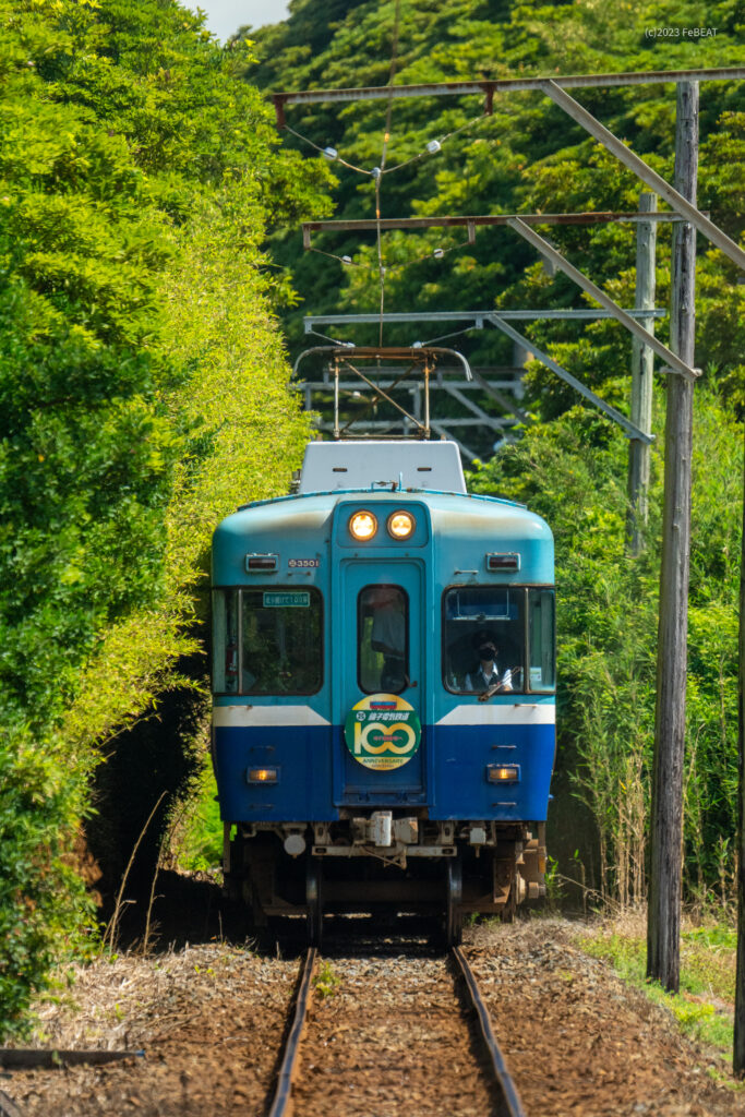 銚子電気鉄道を海鹿島から君ヶ浜へと走る3000形