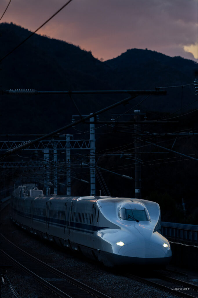 山陽新幹線を岡山から相生へと走るN700系